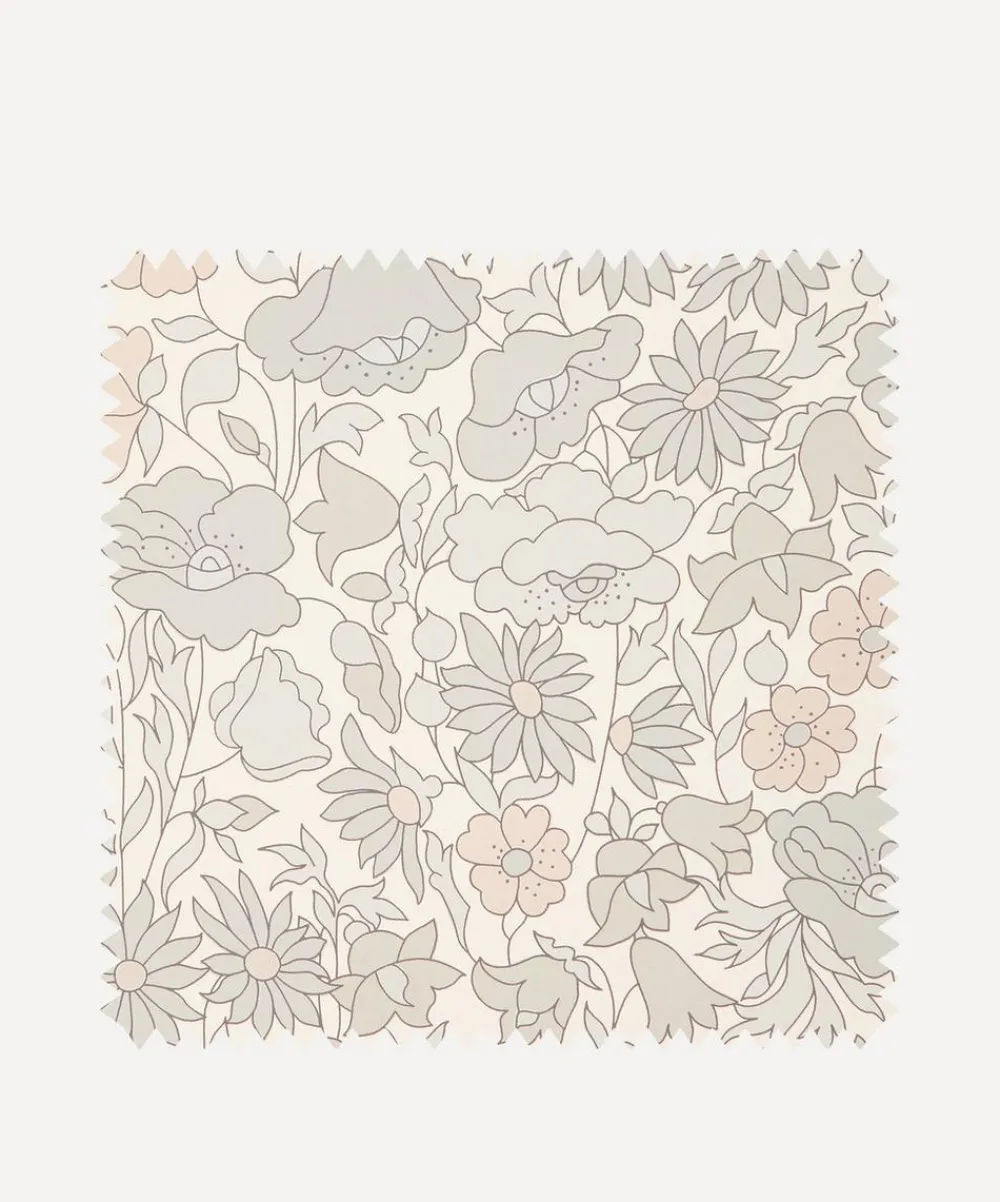 Liberty Interiors Wallpaper^Wallpaper Swatch - Poppy Meadowfield in Pewter