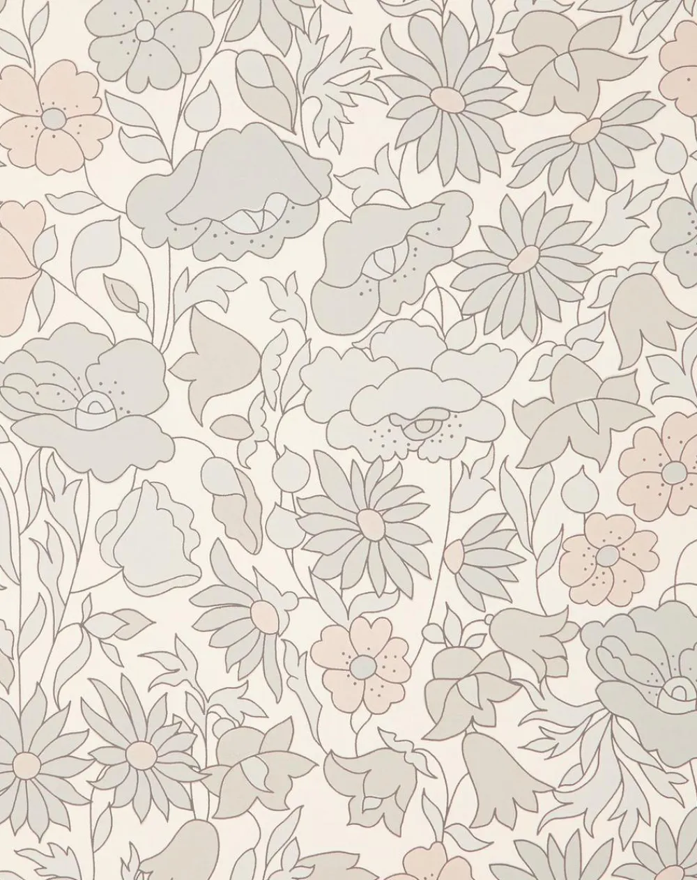 Liberty Interiors Wallpaper^Wallpaper Swatch - Poppy Meadowfield in Pewter