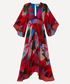 FARM Rio Dresses^Watercolour Floral Blue Maxi-Dress