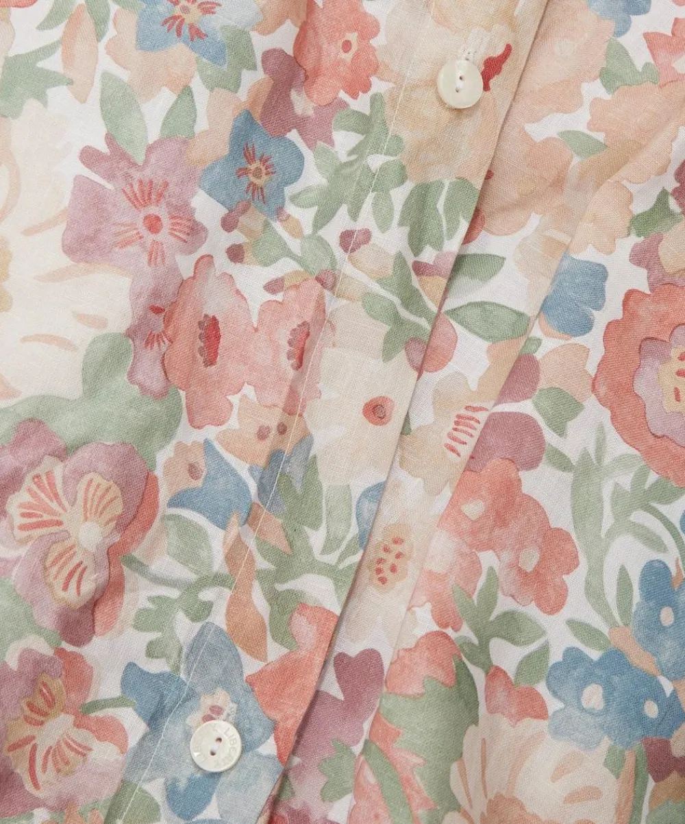 Liberty Bedding|Bedroom^Watercolour Thorpe Linen Double Duvet Cover Set
