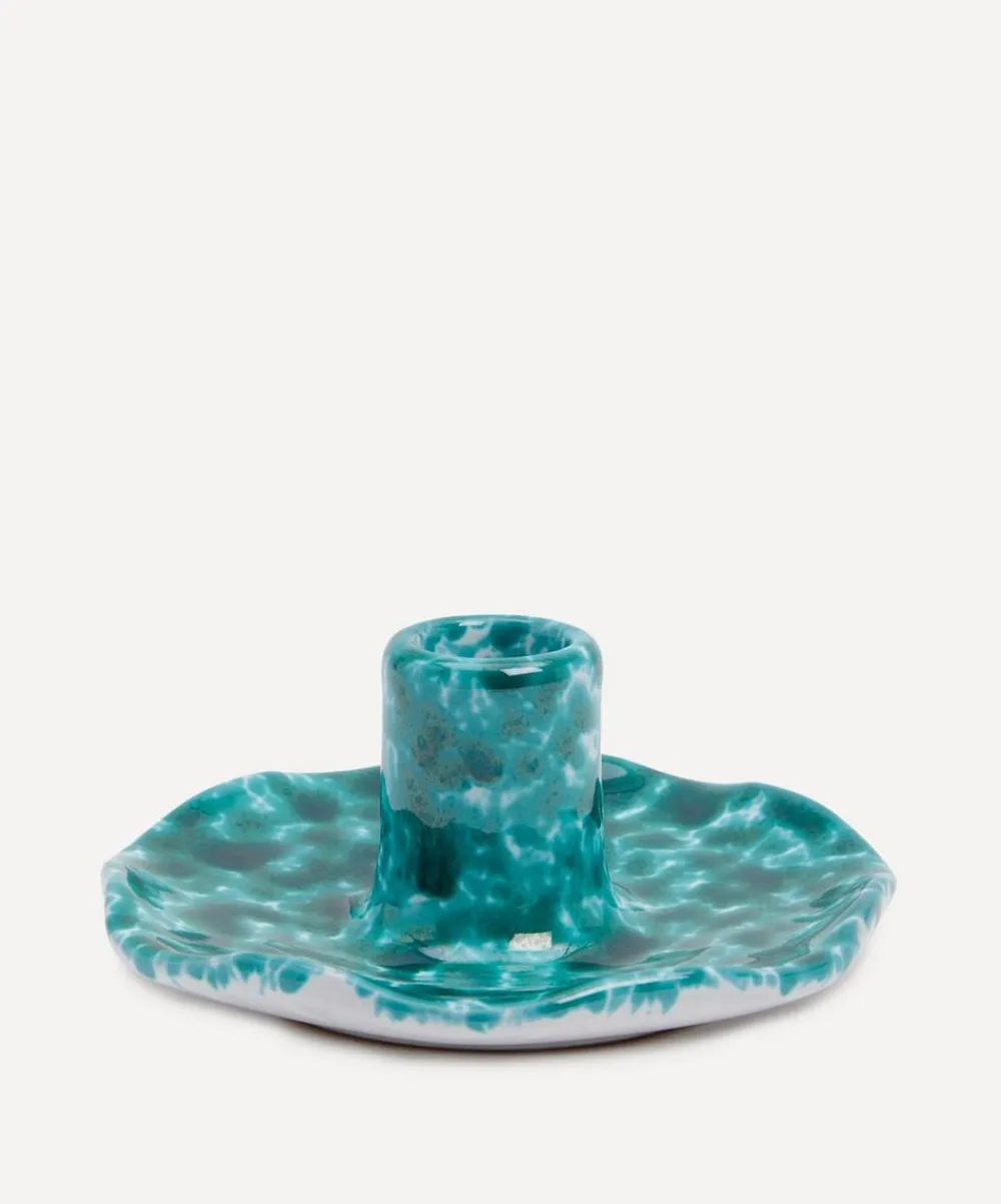 Sisterhood Candles & Candle Holders^Wavy Ceramic Candle Holder