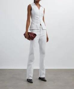 Aligne Tops^Whim Zip-Front Denim Top