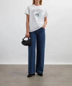 Ganni Tops^White Basic Jersey Duckie Relaxed T-shirt