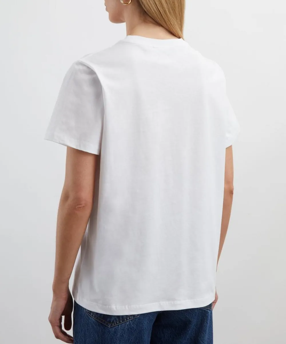 Ganni Tops^White Basic Jersey Duckie Relaxed T-shirt