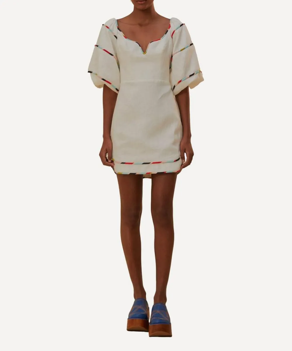 FARM Rio Dresses^White Colourful Stripes Euroflax™ Mini Dress
