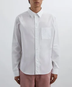 Loewe Shirts^White Cotton Long-Sleeve Shirt