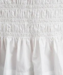 Ganni Tops^White Cotton Smock Tie Top