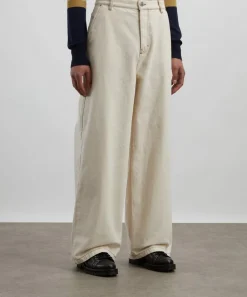 Ami Jeans^White Cream Wide Fit Jeans