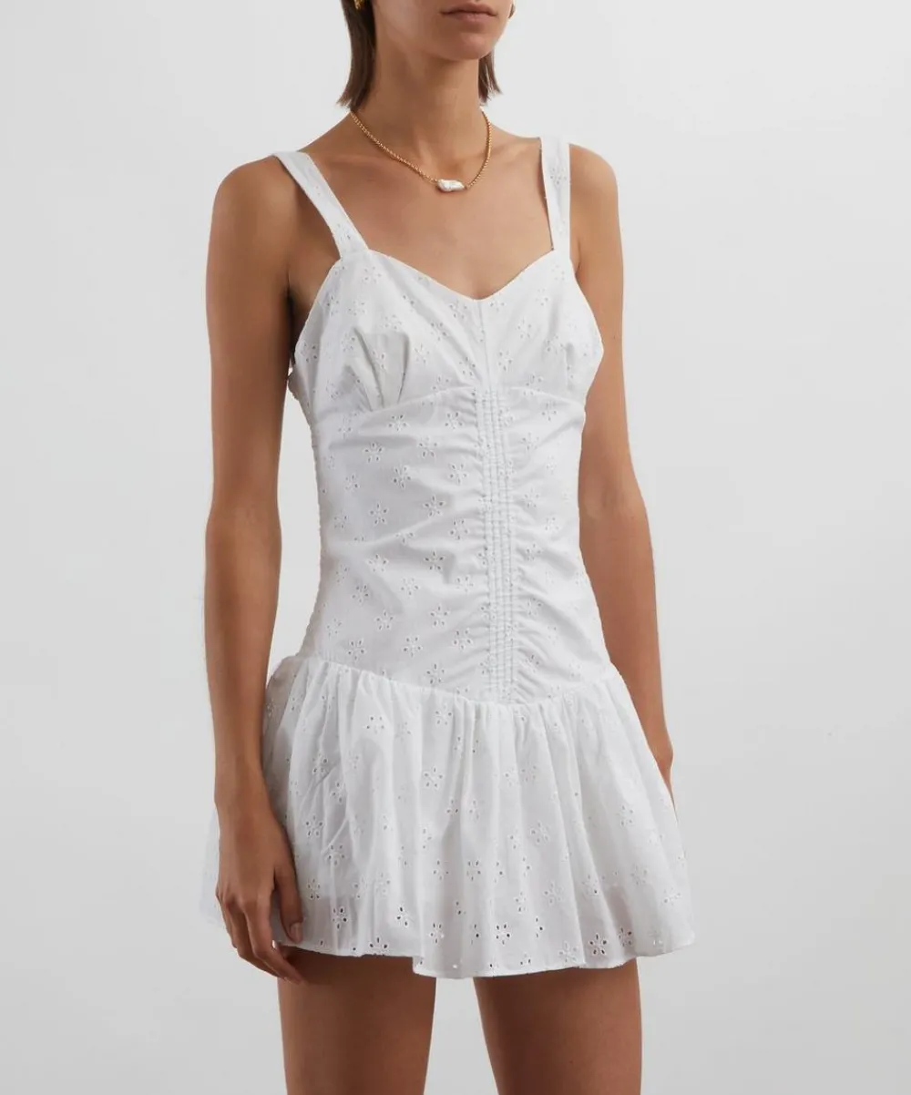 Peachy Den Dresses^White Dylan Romper Dress