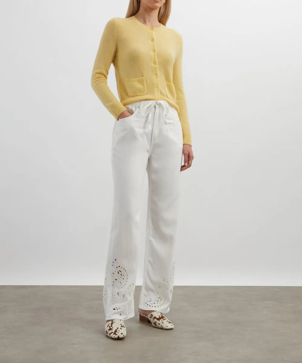 Rag & Bone Jeans^White Eyelet Phoebe Denim Beach Trousers