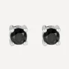 Kojis Earrings|Earrings^White Gold Black Diamond Stud Earrings