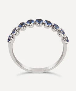 Dinny Hall Rings^White Gold Elyhara Blue Sapphire Half Eternity Ring
