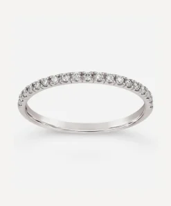 Dinny Hall Rings^White Gold Micro Set Half Eternity Ring