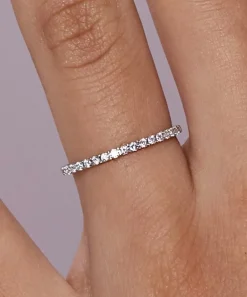 Dinny Hall Rings^White Gold Micro Set Half Eternity Ring