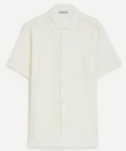 YMC Shirts^White Malick Seersucker Short-Sleeve Shirt