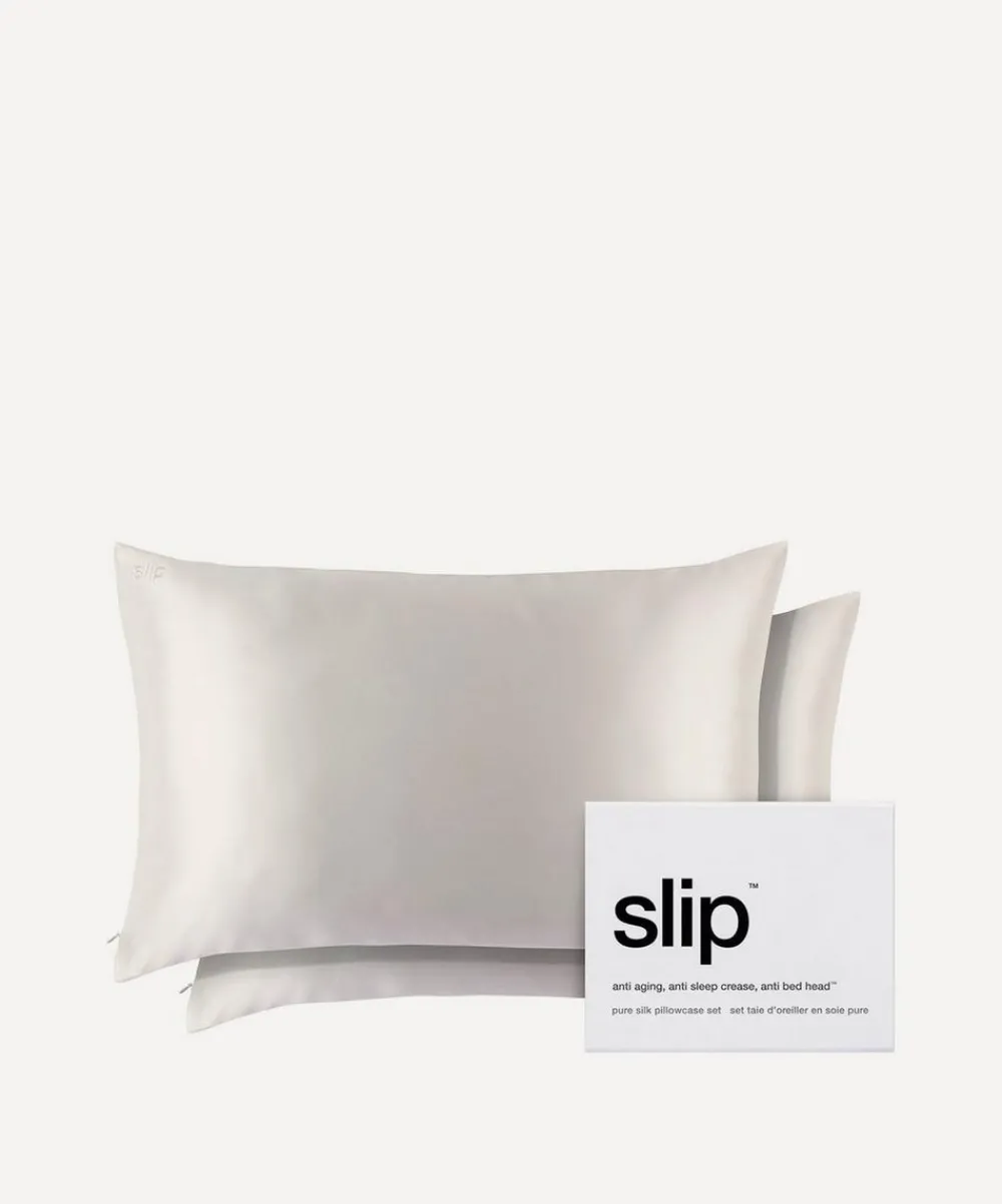 Slip Wellness^White Queen Silk Pillowcase Set of Two