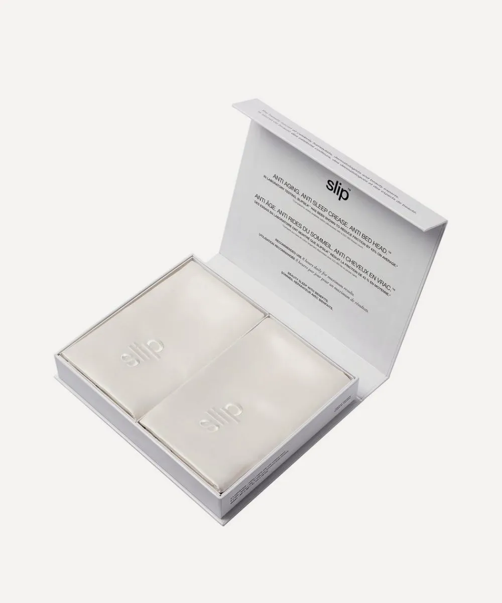 Slip Wellness^White Queen Silk Pillowcase Set of Two