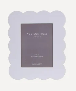 Addison Ross Wall Art^White Scalloped Lacquer 5x7” Photo Frame