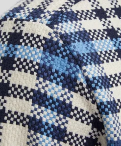 Wax London Coats & Jackets^Whiting Ecru-Blue Strand Check Overshirt