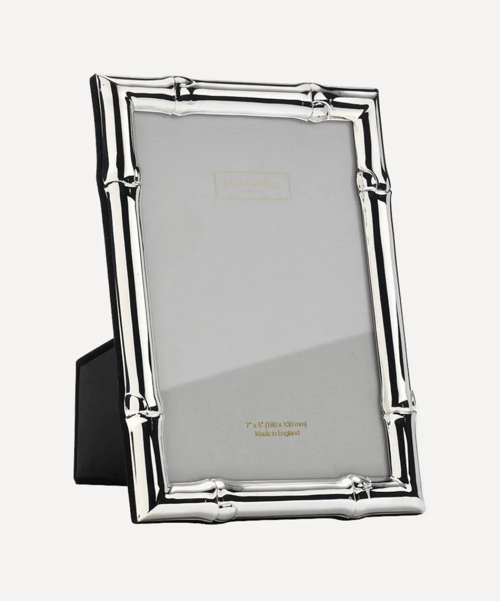 Addison Ross Wall Art^Wide Bamboo Silver Plated 5x7” Photo Frame