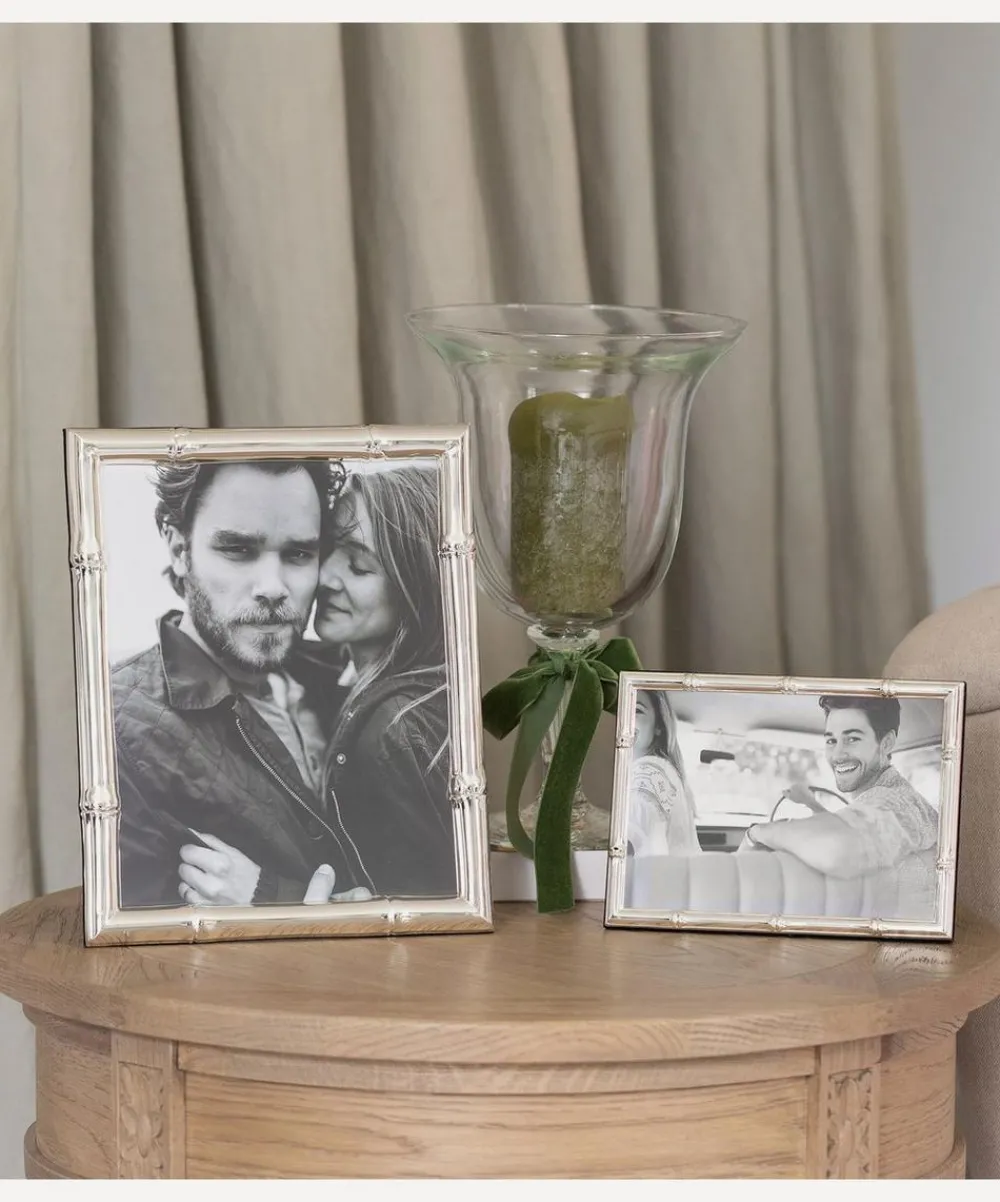 Addison Ross Wall Art^Wide Bamboo Silver Plated 5x7” Photo Frame