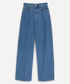 Toteme Jeans^Wide Leg Vibrant Blue Denim Jeans
