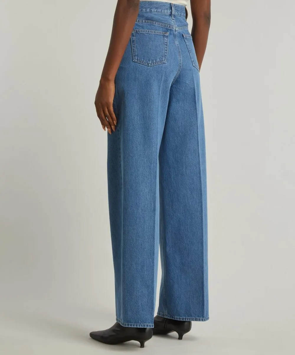 Toteme Jeans^Wide Leg Vibrant Blue Denim Jeans