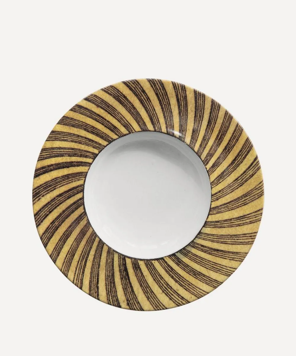 Astier de Villatte Tableware^Wide Rim ABC Spiral Dessert Plate