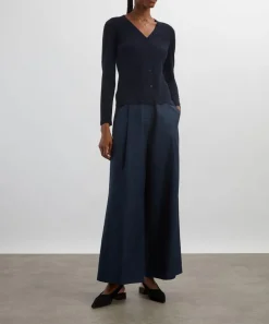 S Max Mara Trousers & Shorts^Wide-Fit Cotton Poplin Trousers