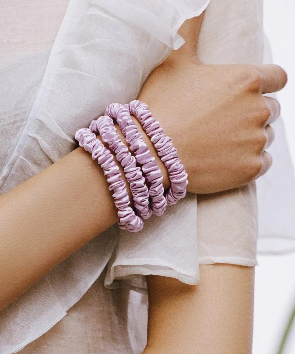 Slip Wellness^Wildflower Skinny Silk Scrunchie Set of Four