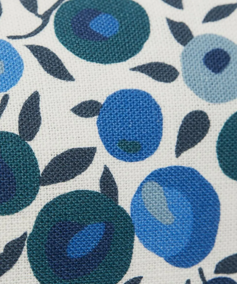 Liberty Interiors Furnishing Fabrics^Wiltshire Blossom Landsdowne Linen in Lapis Dark