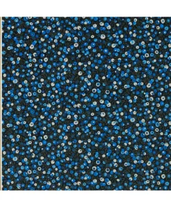 Liberty Interiors Furnishing Fabrics^Wiltshire Blossom Wellington Velvet in Lapis Dark
