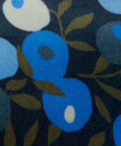 Liberty Interiors Furnishing Fabrics^Wiltshire Blossom Wellington Velvet in Lapis Dark