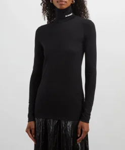 Jil Sander Tops^Wool-Blend High-Neck T-Shirt