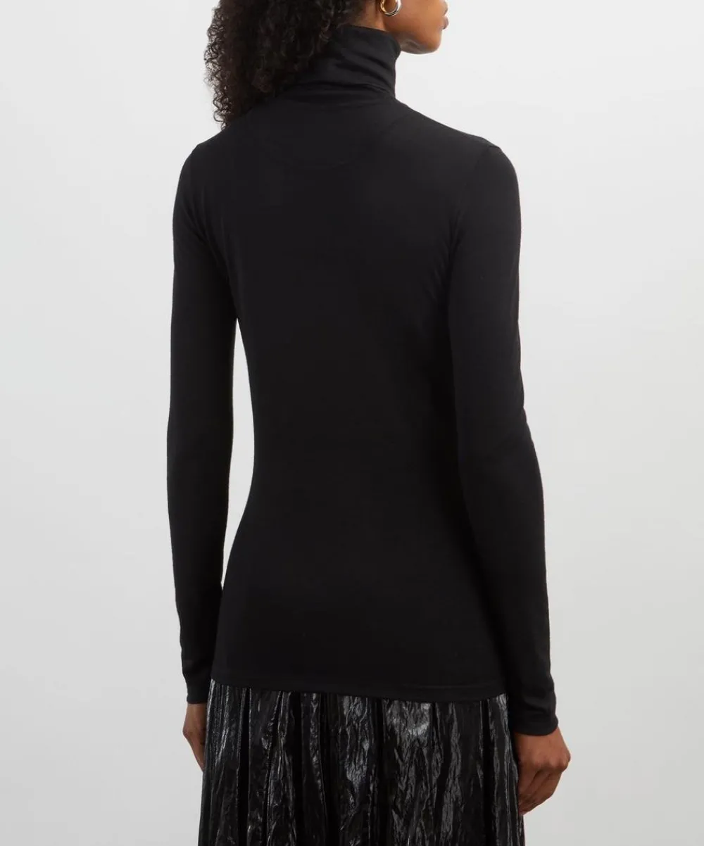 Jil Sander Tops^Wool-Blend High-Neck T-Shirt
