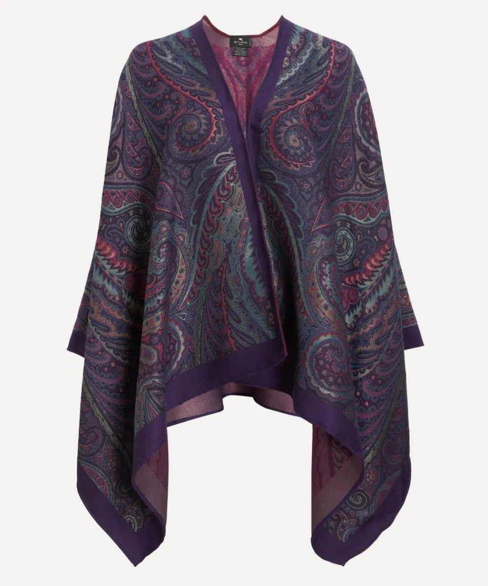 Etro Coats & Jackets^Wool-Blend Paisley Poncho