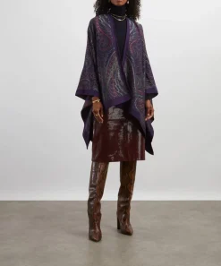 Etro Coats & Jackets^Wool-Blend Paisley Poncho