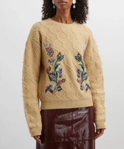 Etro Knitwear^Wool-Cashmere Floral Embroidered Jumper