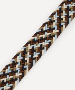 Anderson's Belts^Woven Elasticated Multicoloured Blue Belt