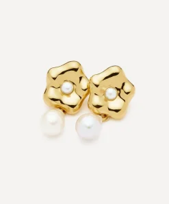 Missoma Earrings^X Eny Lee Parker 18ct Gold-Plated Puffy Daisy Drop Earrings