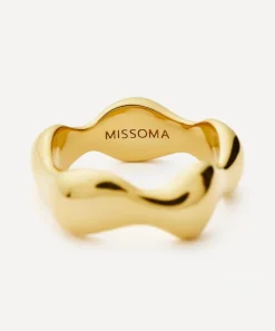 Missoma Rings^X Eny Lee Parker 18ct Gold-Plated Puffy Stacking Ring