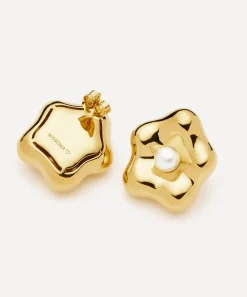 Missoma Earrings^X Eny Lee Parker 18ct Gold-Plated Puffy Daisy Oversized Stud Earrings