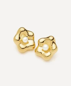 Missoma Earrings^X Eny Lee Parker 18ct Gold-Plated Puffy Daisy Oversized Stud Earrings