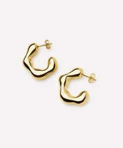 Missoma Earrings^X Eny Lee Parker 18ct Gold-Plated Puffy Medium Hoop Earrings