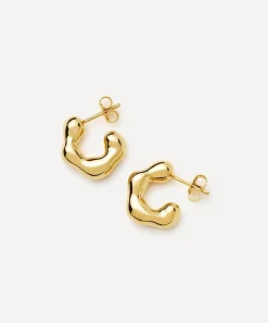 Missoma Earrings^X Eny Lee Parker 18ct Gold-Plated Puffy Small Hoop Earrings