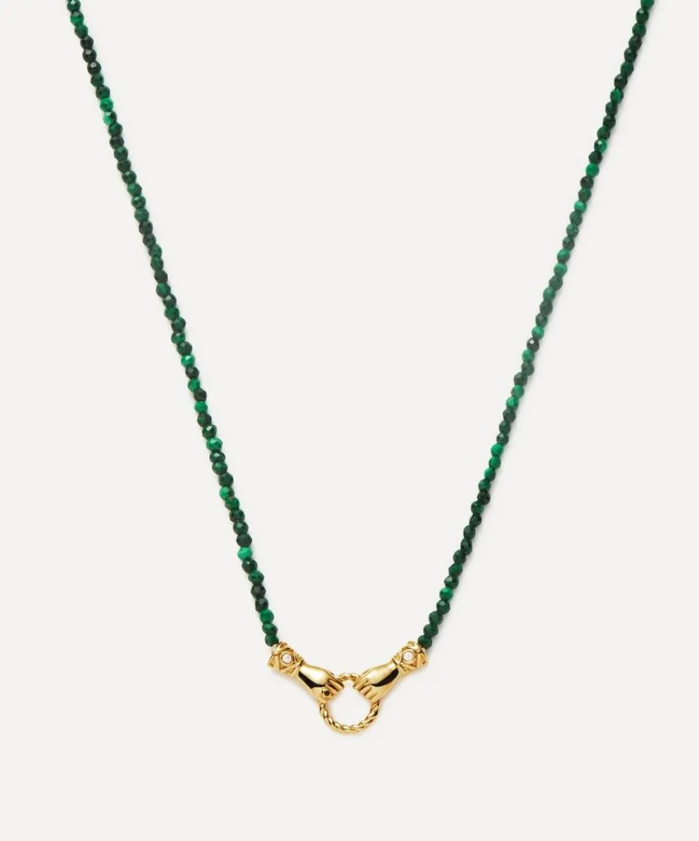 Missoma Necklaces^X Harris Reed 18ct Gold-Plated In Good Hands Beaded Gemstone Necklace