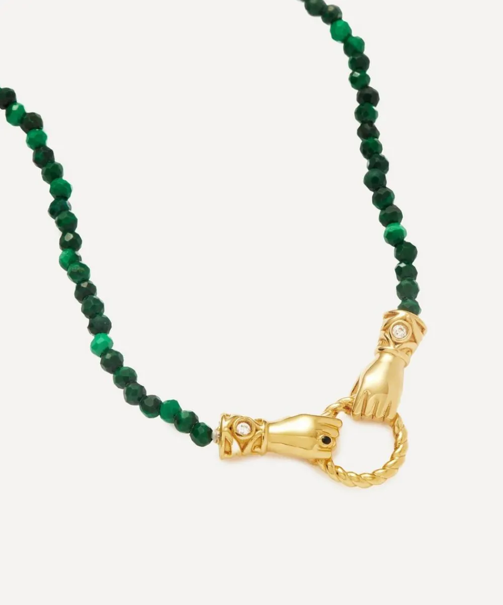 Missoma Necklaces^X Harris Reed 18ct Gold-Plated In Good Hands Beaded Gemstone Necklace