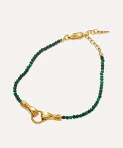 Missoma Bracelets^X Harris Reed 18ct Gold-Plated In Good Hands Mini Beaded Gemstone Bracelet