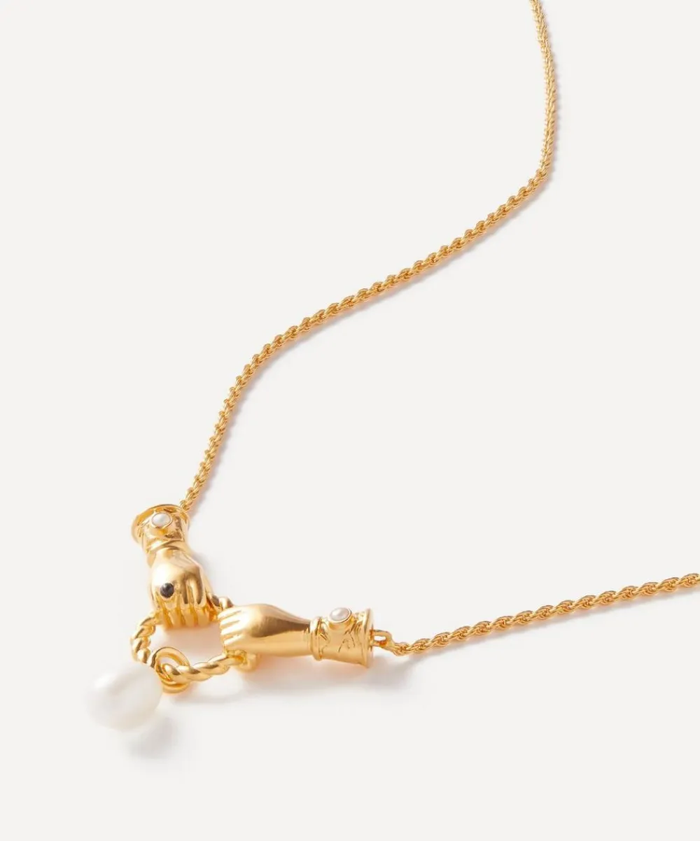 Missoma Necklaces^X Harris Reed 18ct Gold-Plated In Good Hands Pendant Necklace