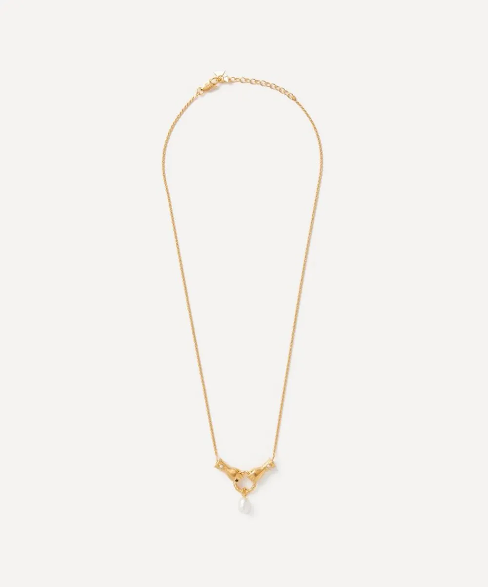 Missoma Necklaces^X Harris Reed 18ct Gold-Plated In Good Hands Pendant Necklace